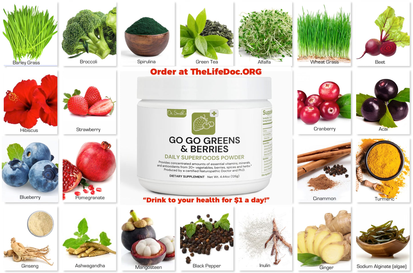 GO GO GREENS & BERRIES DAILY SUPER-FOOD POWDER