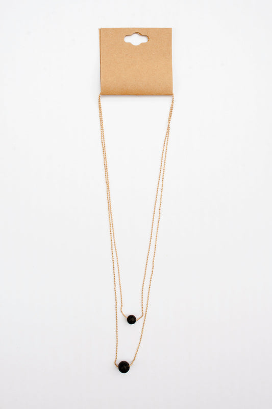 Quiet Brain® Gold Diffuser Necklace Set