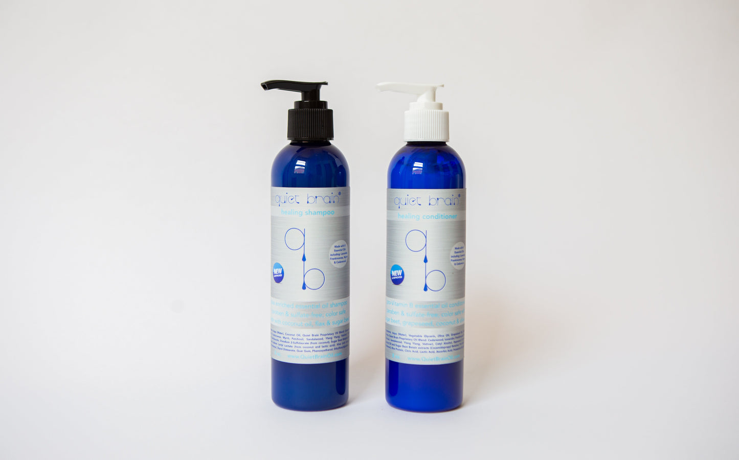 Quiet Brain® Healing Shampoo & Conditioner Pump SET (now with even more Quiet Brain!)